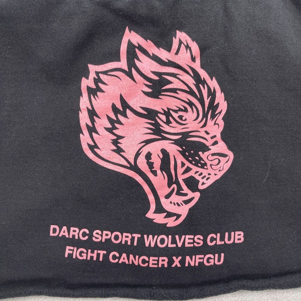 Darc Sport Wolves Club SHE Fight Cancer X Nfgu Cropped Hoodie Women Medium Black - Picture 7 of 11